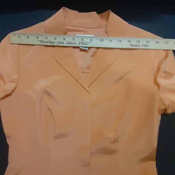 Cache Vintage Women's Skirt Suit Size 4/6 Peach 100% Silk Beaded *READ* - Picture 9 of 15